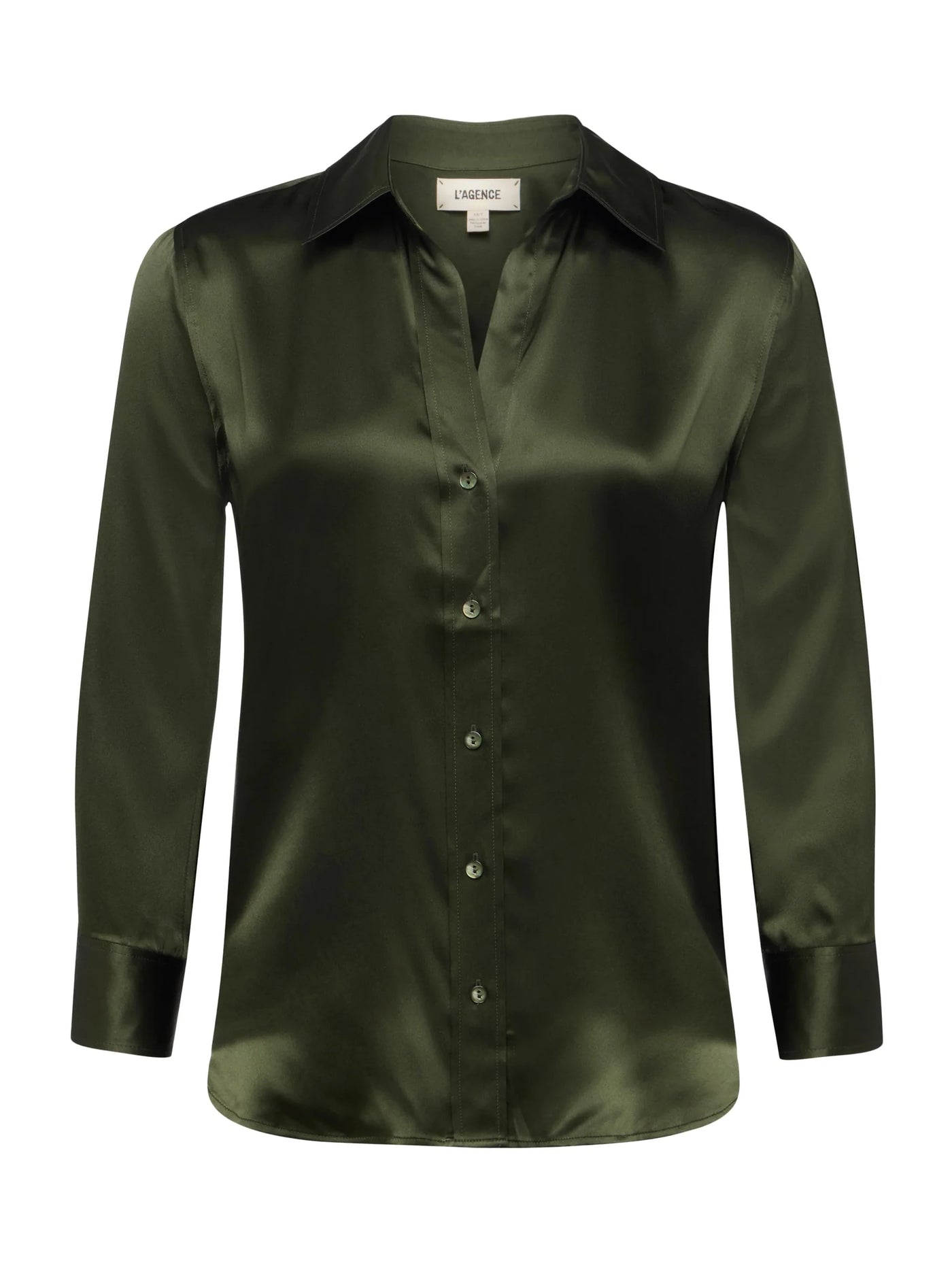 Dani Silk Blouse in Deep Olive