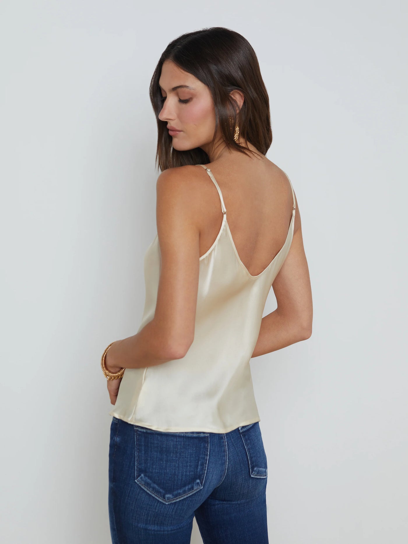 Lexi Silk Camisole in Pearl