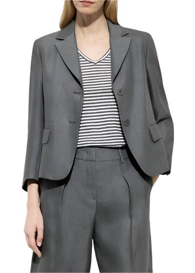 Gabardine Blazer in Cool Gray