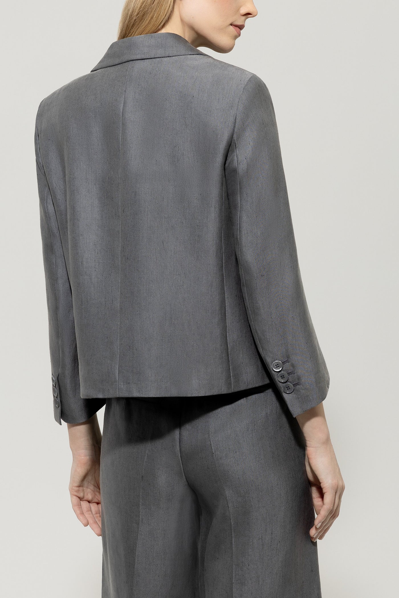 Gabardine Blazer in Cool Gray