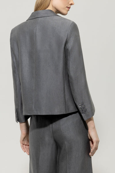 Gabardine Blazer in Cool Gray
