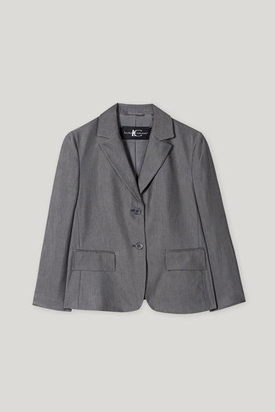Gabardine Blazer in Cool Gray
