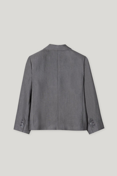 Gabardine Blazer in Cool Gray