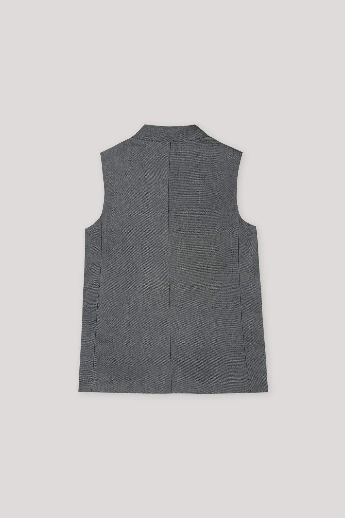 Gabardine Blazer Vest in Cool Gray