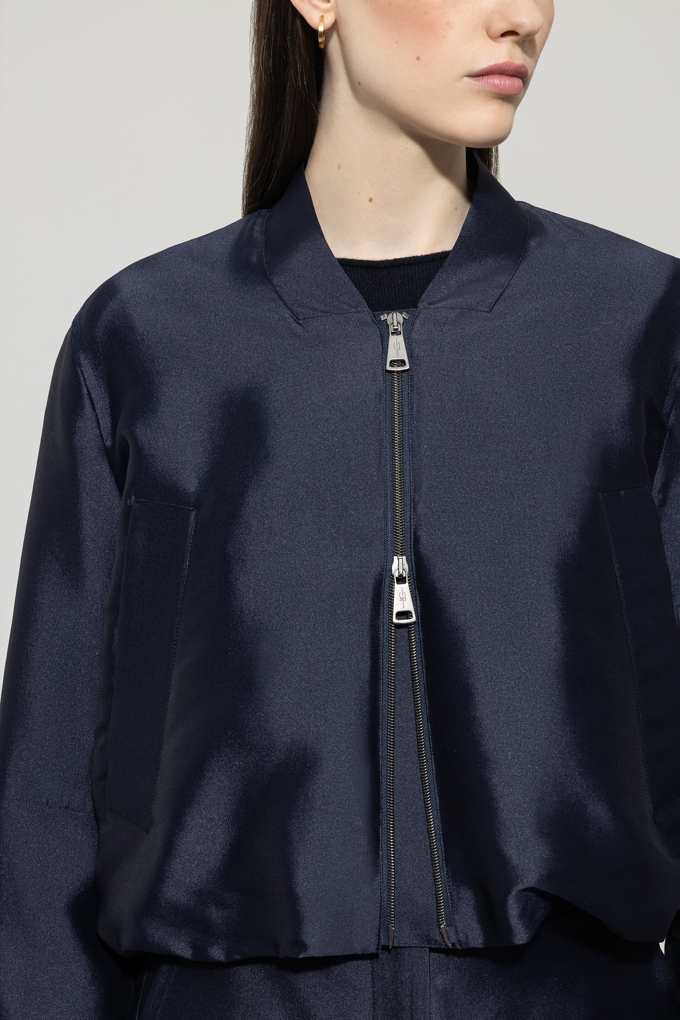 Taffeta Jacket in Dark Blue