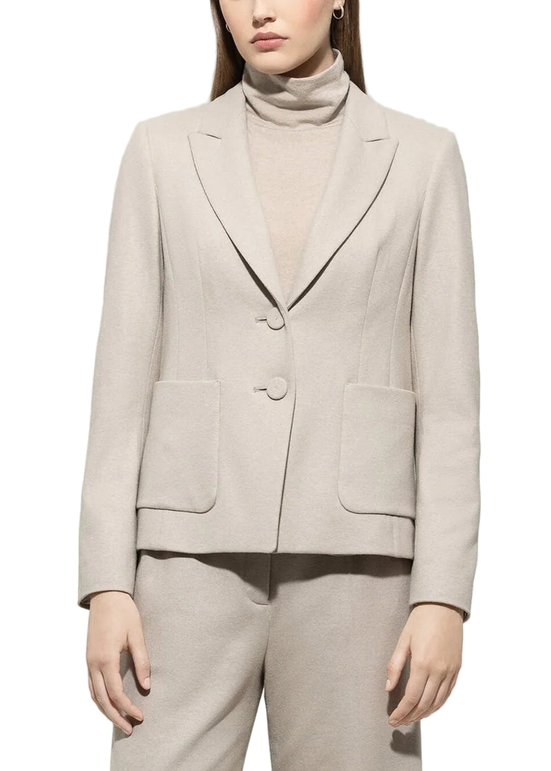 Flannel Blazer in Oyster