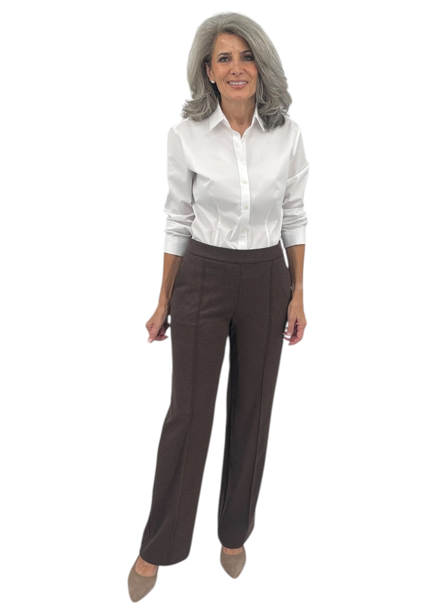 32" Chiara Smart Pant in Truffle Brown