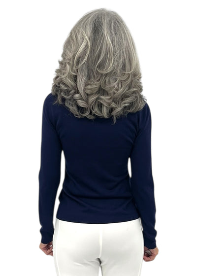 Long Sleeve Crew in Navy