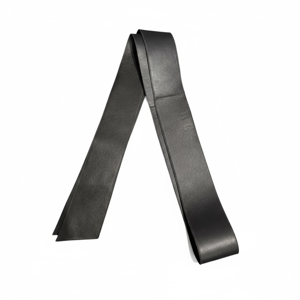Leather Wrap Belt in Black