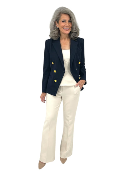 Kyomi Double-Breasted Blazer in Midnight