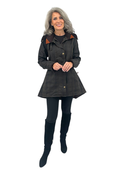 Louise Wax Raincoat in Deluxe Check