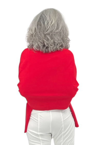 Button Pullover in Lipstick