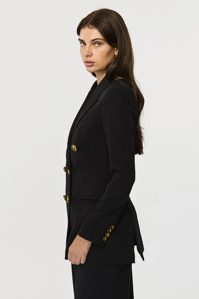 Mia Double Breasted Blazer in Jet