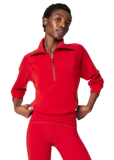 Air Essentials Half Zip in Spanx Red