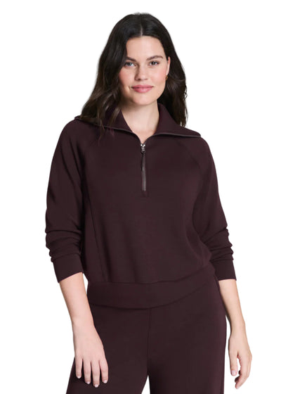 Air Essentials Half Zip in Truffle Brown