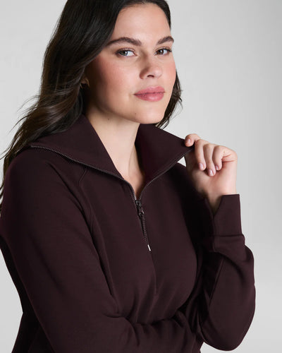 Air Essentials Half Zip in Truffle Brown