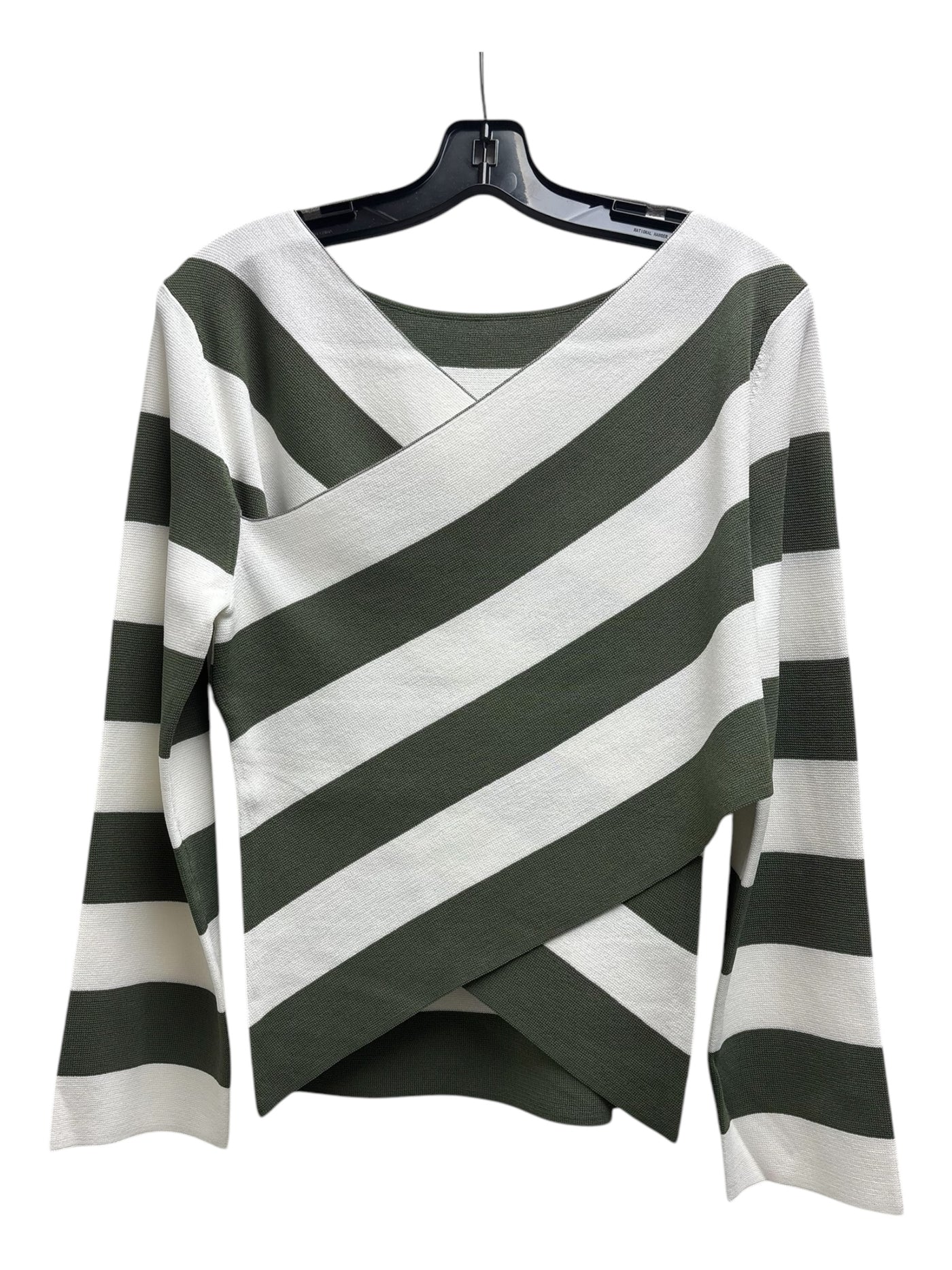 Pullover Top in Green/White