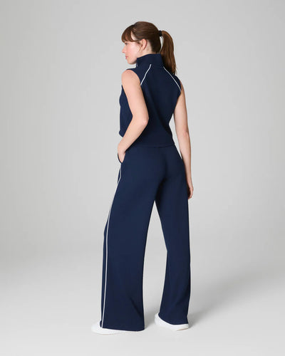 Sleeveless Mock Neck Jumpsuit in Navy