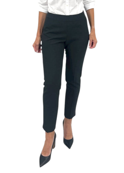 Double Technical Fabric Cigarette Trousers in Charcoal