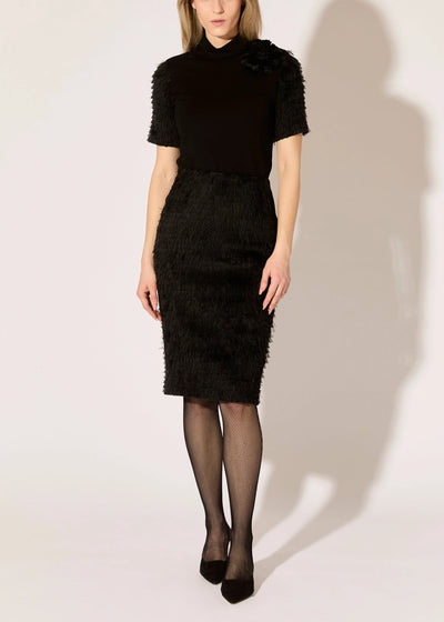 Eyelash Coupe Top in Black