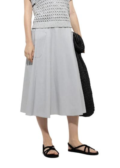 Gabardine skirt in Silver Gray