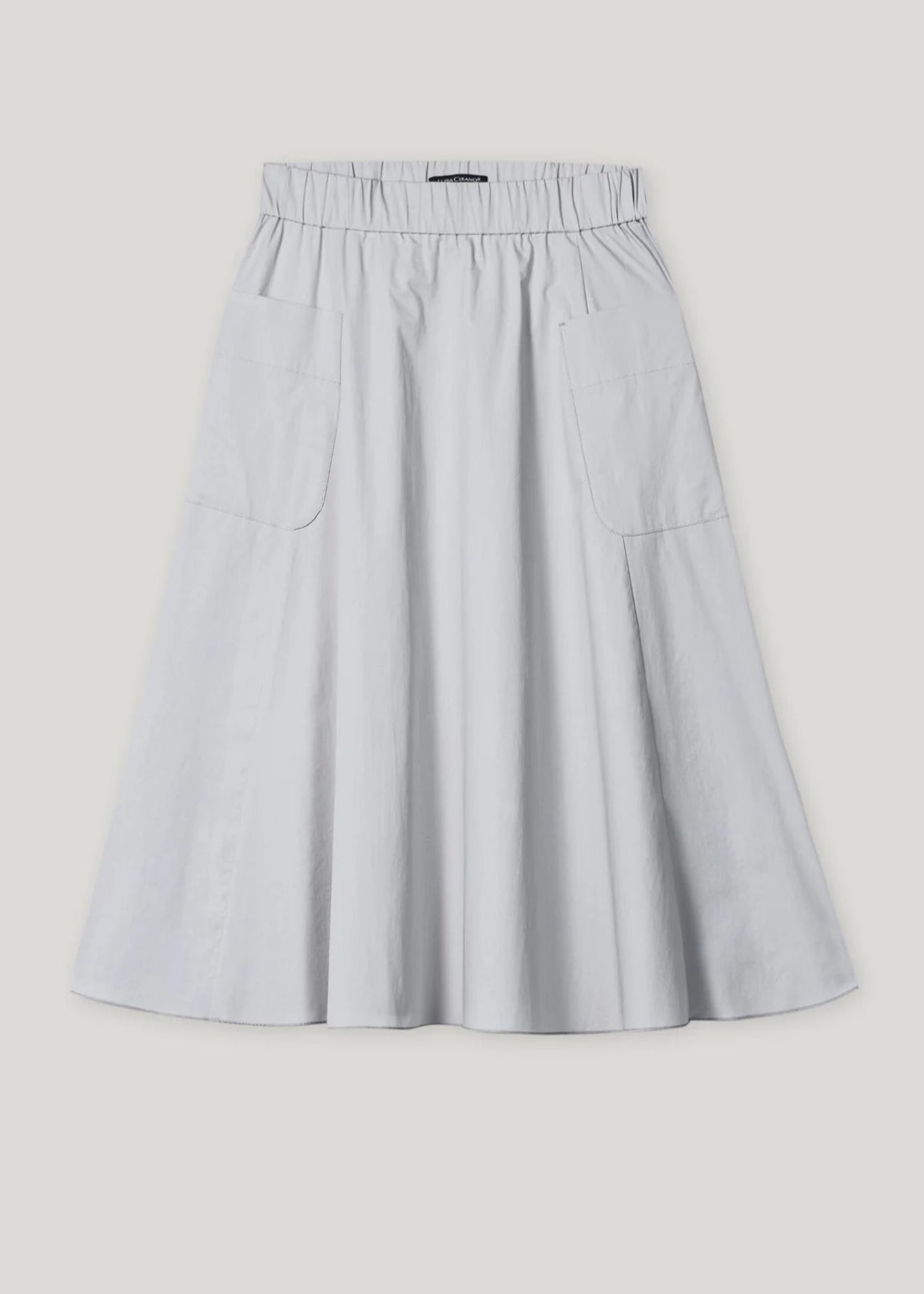 Gabardine skirt in Silver Gray