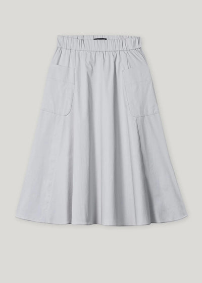 Gabardine skirt in Silver Gray
