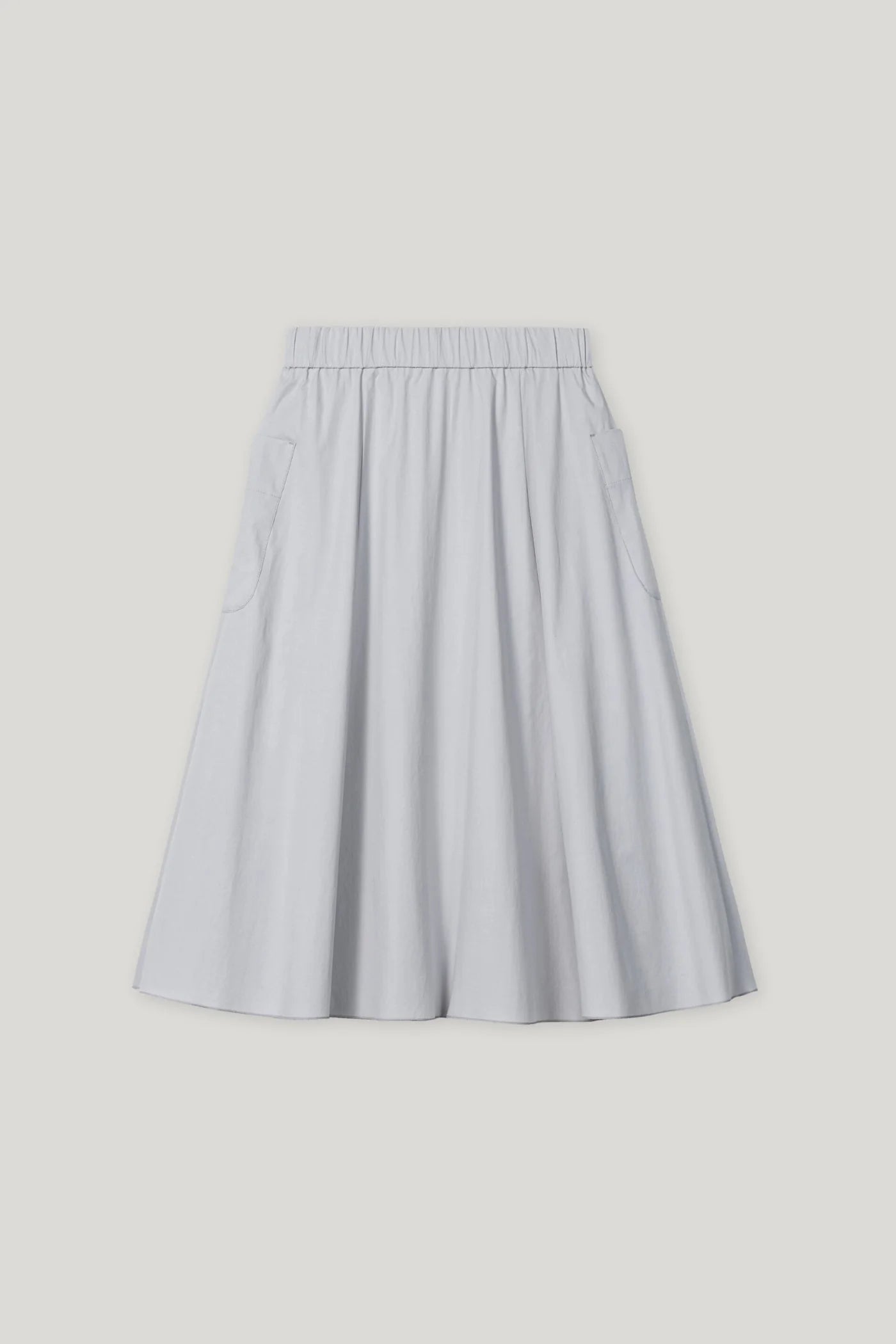 Gabardine skirt in Silver Gray