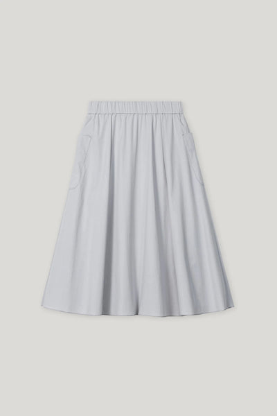 Gabardine skirt in Silver Gray