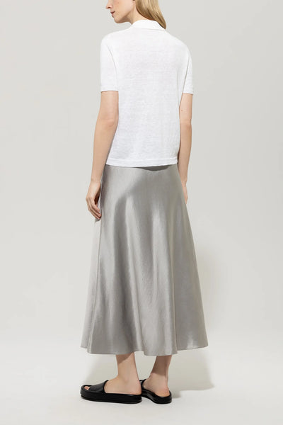 Gray Satin Skirt
