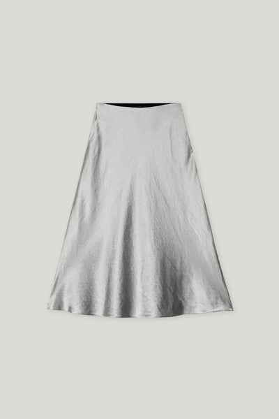 Gray Satin Skirt