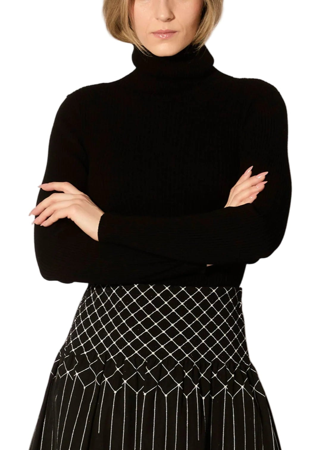 Ecovera Knit Turtleneck in Black