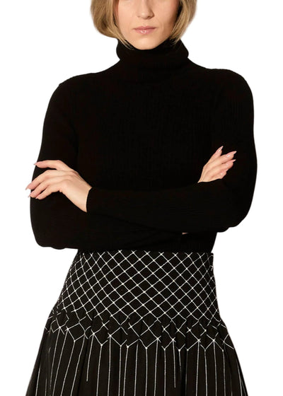 Ecovera Knit Turtleneck in Black