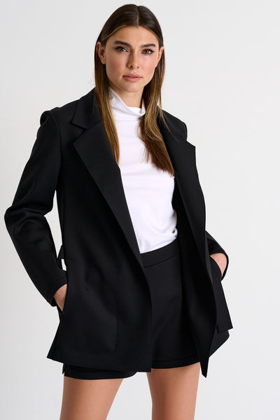 Sophia Tie Scuba Jacket in Black