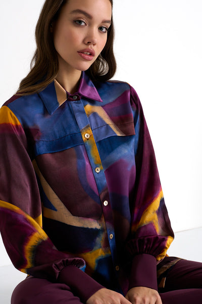 Classic Silk Blouse in Multi