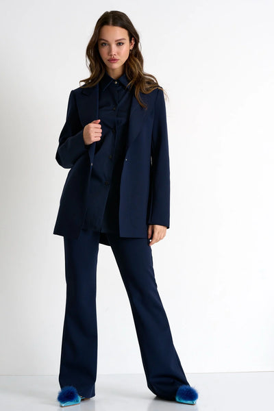 Classic Long Blazer - Navy