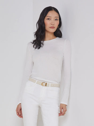 Tess Long Sleeve Tee in White