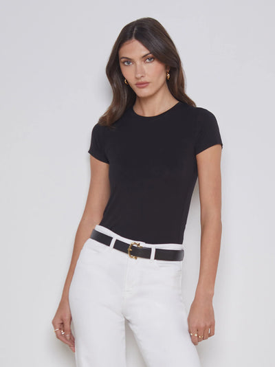 Ressi Fitted Tee in Black