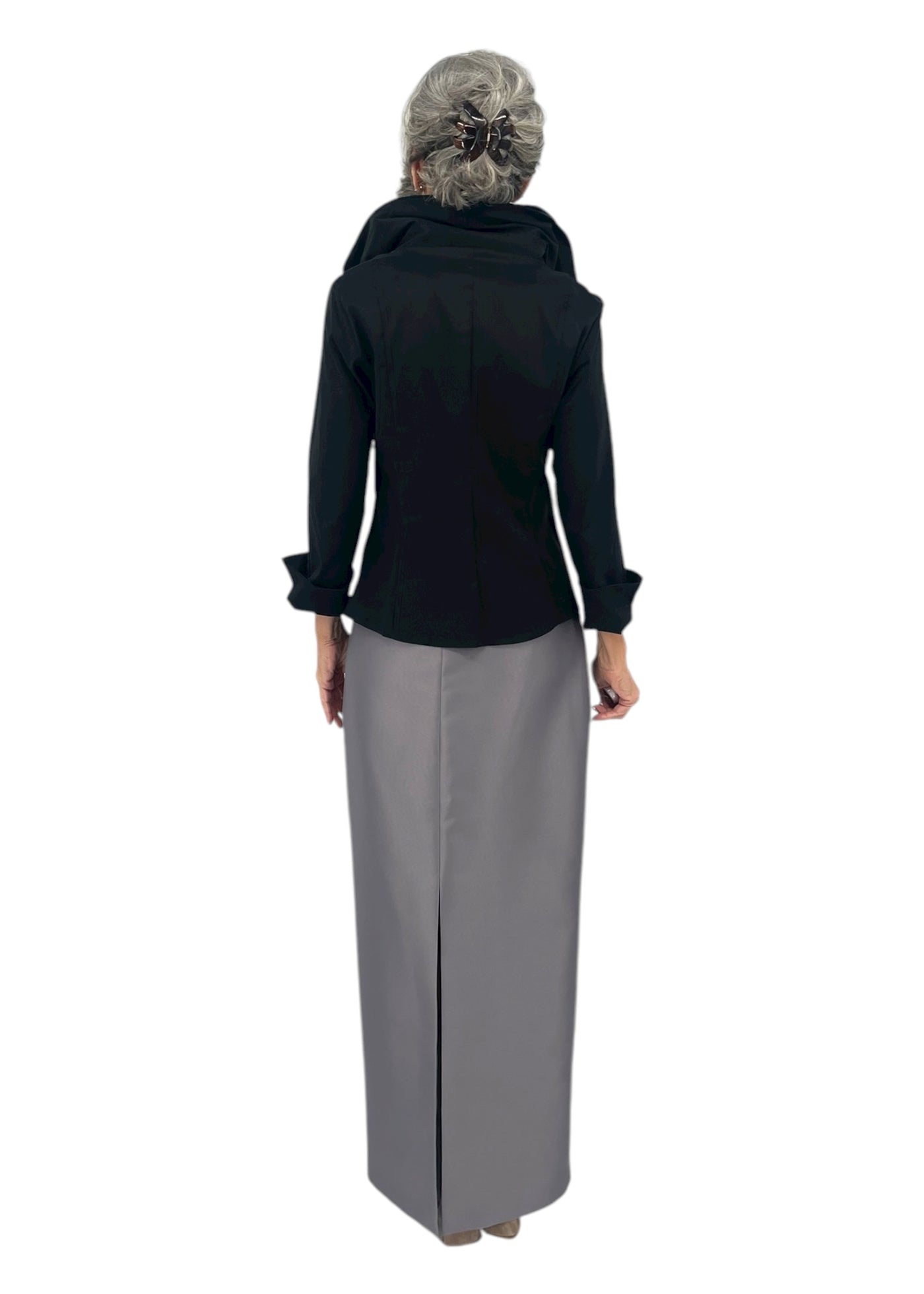 Double Collar Blouse in Black