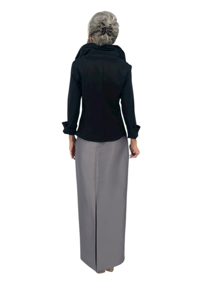 Double Collar Blouse in Black