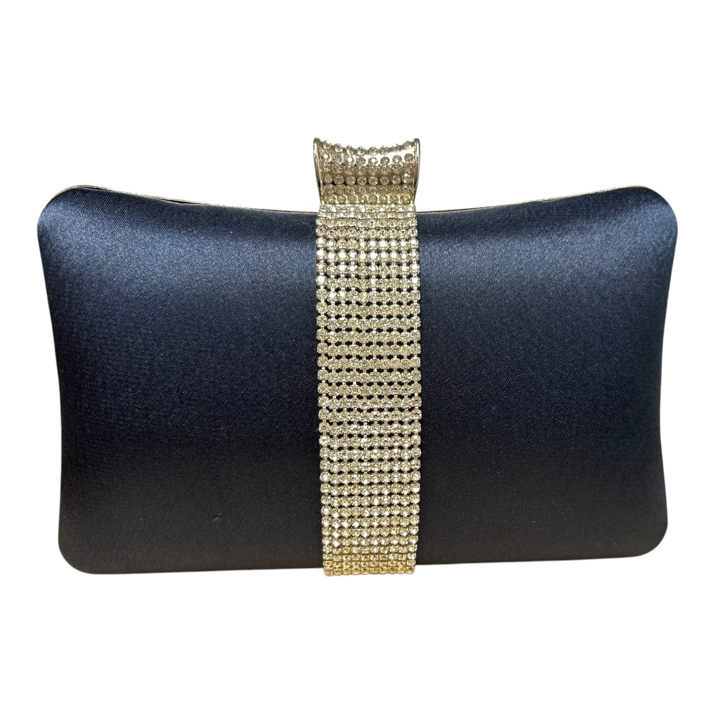 Navy/Crystal Pillow Minaudiere Clutch