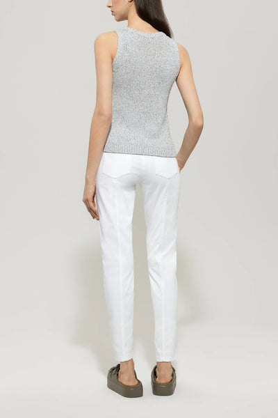 High-Stretch Skinny Denim in Bleached White
