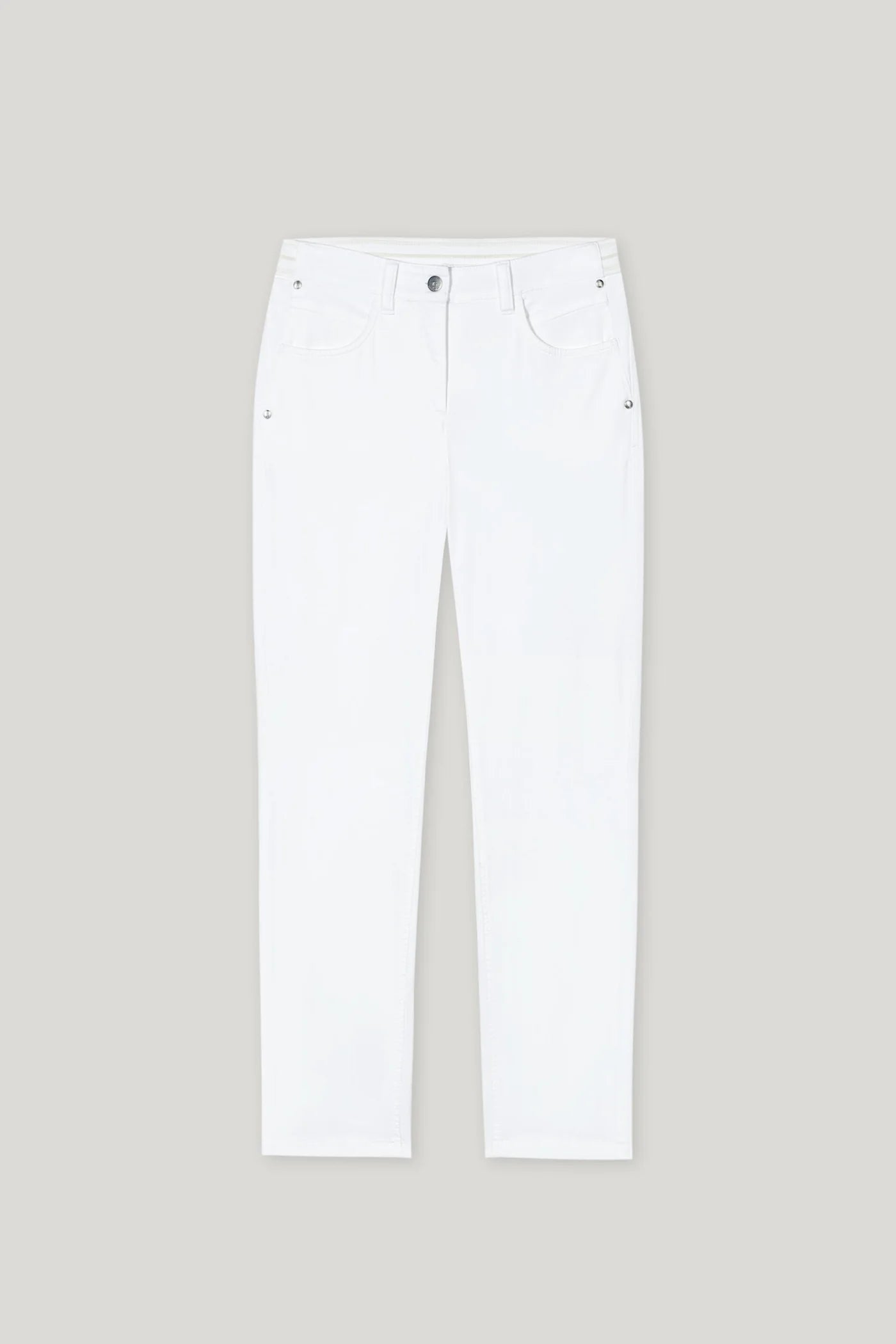 High-Stretch Skinny Denim in Bleached White