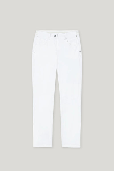 High-Stretch Skinny Denim in Bleached White