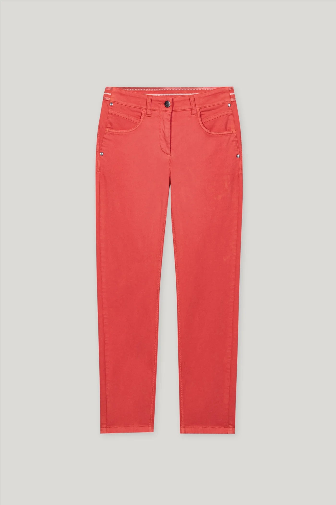 High-Stretch Skinny Denim in Red