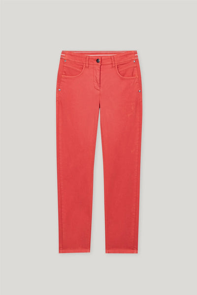 High-Stretch Skinny Denim in Red