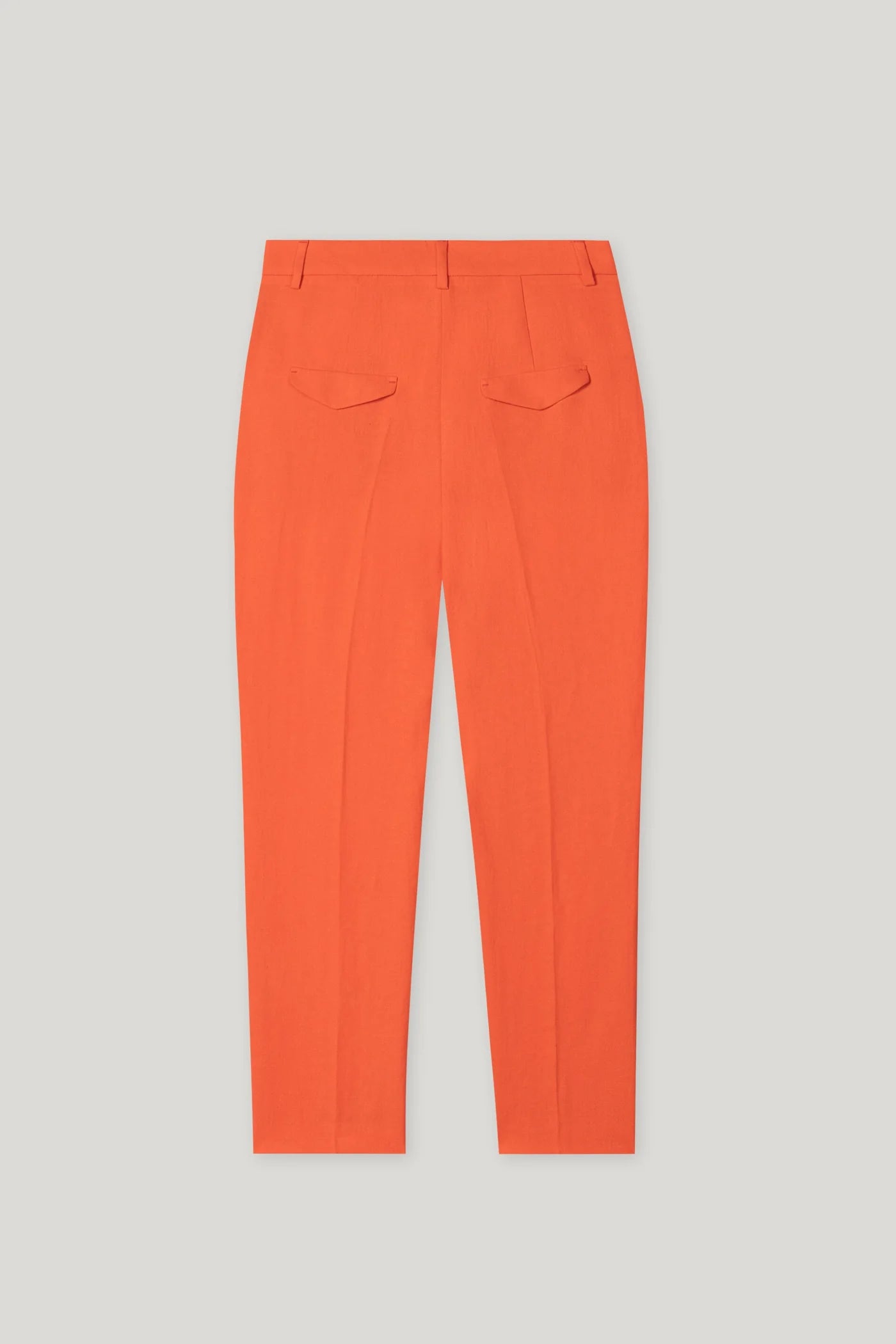 Linen Blend Tailored Pants in Hibiscus