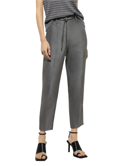 Gabardine Slim Tailored Pants in Cool Gray