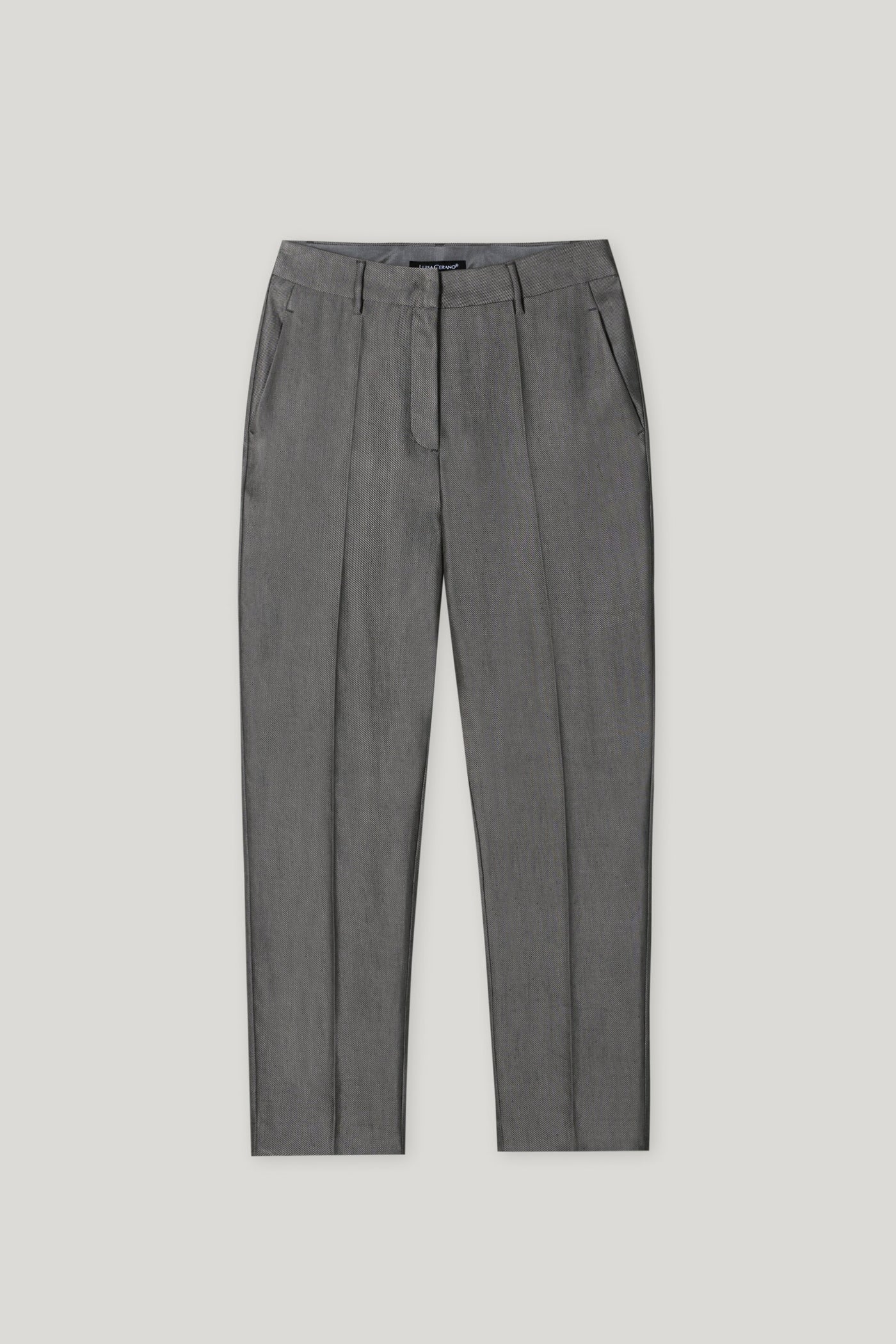 Gabardine Slim Tailored Pants in Cool Gray