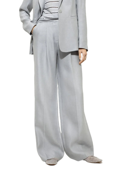 Next Gabardine-Wideleg-Pants in Silver Gray